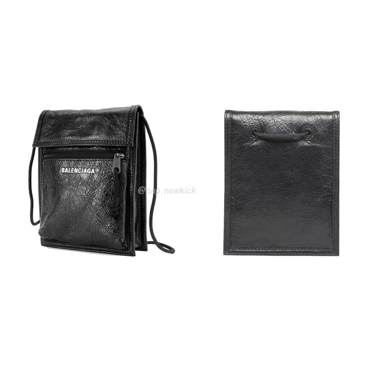 Balenciaga Explorer Arena Cracked Leather Messenger Bag Black (15) - www.newkick.vip